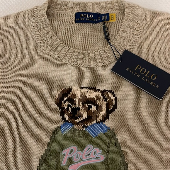 Polo Ralph Lauren Bear Embroidered Sweater Small - Picture 8 of 9
